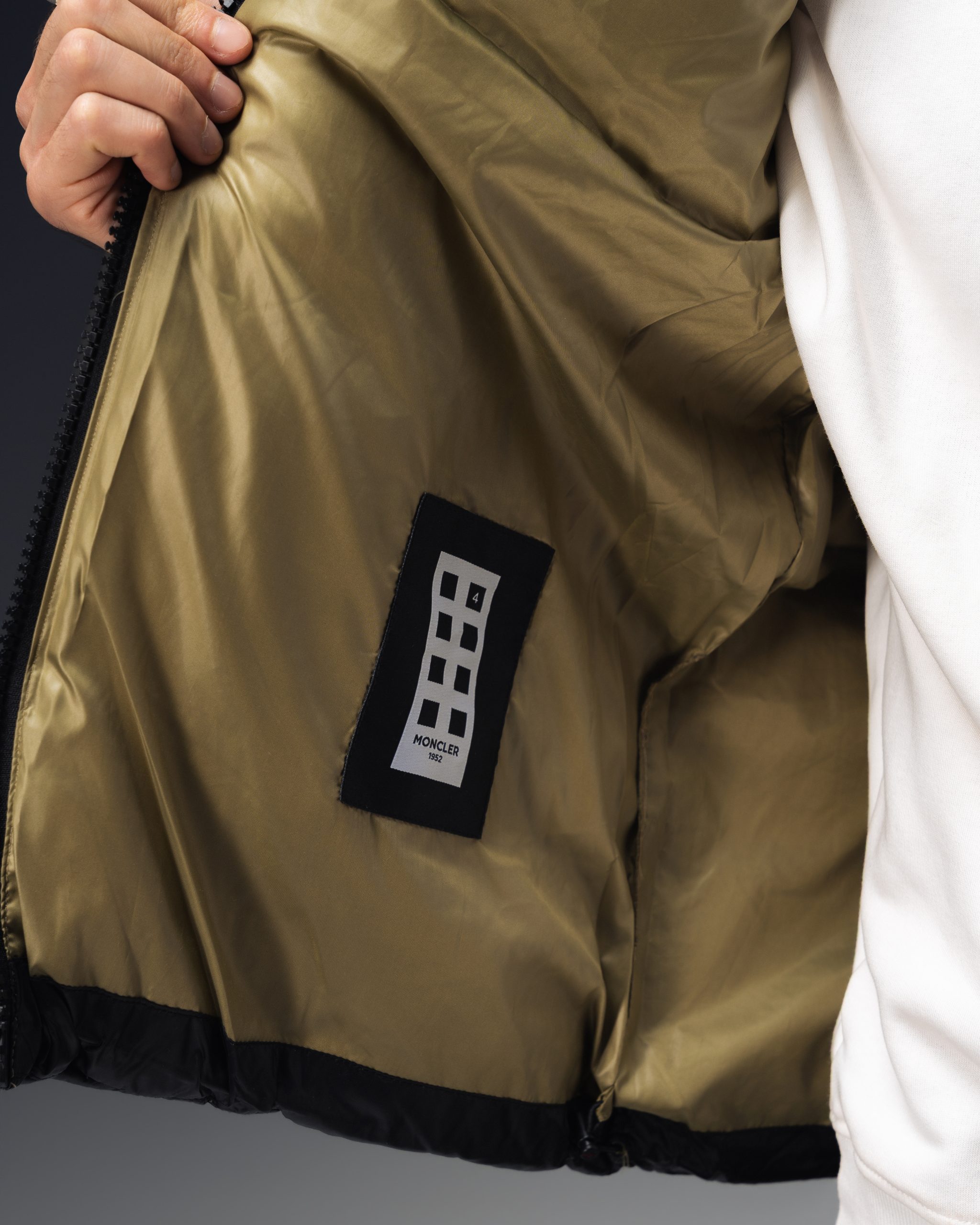 Moncler Black Glossy Puffer Vest